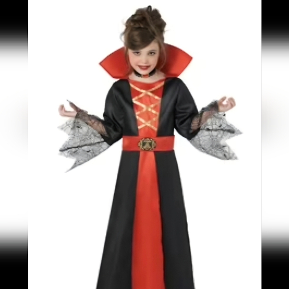 Vampiress Halloween Costume Girls Size Medium 7-8 NEW
